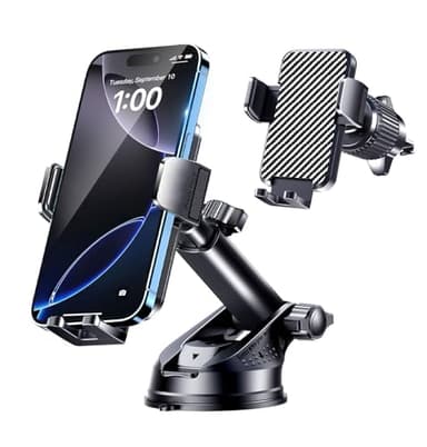 BIPOPIBO Porta Cellulare Auto [Super Aspirazione], Supporto Telefono Auto, Adatto per Parabrezza, Bocchette di Aerazione e Cruscotto, [3 in 1] Porta Telefono Adatto a tutti gli smartphone