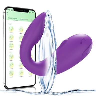 Vibratore Indossabile Tramite App, Doppio Stimolatore Clitorideo Vibrante Con 9 Modalità, Vibratore Con Controllo a Lunga Distanza, Giocattoli Sessuali Per Adulti Per Donne e Coppie
