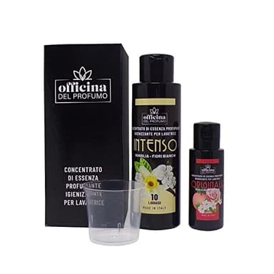 OFFICINA DEL PROFUMO ESSENZA PROFUMANTE PER BUCATO 100ML VANIGLIA FIORI BIANCHI (+30ML FRAGRANZE CASUALI) CONCENTRATO, FORTE, CON IGIENIZZANTE