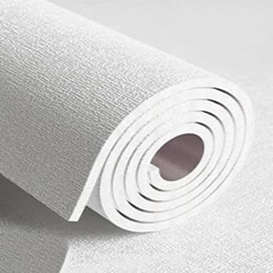 Pannello Isolante Termico, Carta da Parati Adesiva Muro Termoisolante, Pannelli per Parete Umida Interno per Decorazione Letto Soggiorno - 3D Trama di Lino, Tinta Unita(Bianca,50 x 300 x 0.3 cm)