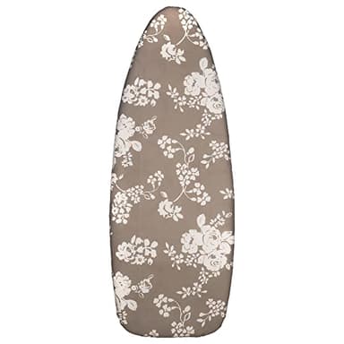Cofan Copriasse da stiro imbottito di cotone | Dimensioni: 140 x 60 cm | Grigio con fantasia floreale