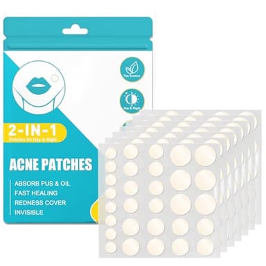 Patch Brufoli Pimple Patch Cerotti Brufoli Idrocolloidi Trasparenti Con Olio dell'Albero del Tè e Acido Salicilico Acne Patch 2-in-1 per Giorno e Notte Impermeabili e Invisibile (330 pcs)