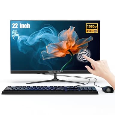 DREAMFYRE Computer All-in-One intuitivo con schermo multi-touch, schermo desktop tutto in uno Full HD IPS da 22" con Celeron N5095, 8 GB di RAM, 512 GB SSD, WiFi Dual Band & Bluetooth