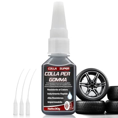 Aarovibe Colla di Gomma Extra Forte 30g, Adesivo Impermeabile ad Alta Resistenza per Pneumatici, Scarpe, Stivali, Cinture e Riparazioni Fai da Te, con 3 Beccucci Inclusi