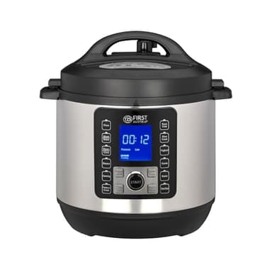 TZS First Austria - Pentola a pressione elettrica 6L con 12 programmi automatici - Multicooker 1000W come cuociriso, vaporiera, Crock Pot ecc. - Multivarka elettrico a pressione incl. libretto ricette