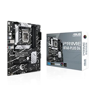 ASUS Prime B760-PLUS D4, Scheda Madre Intel LGA 1700 ATX, DDR4, PCIe 5.0, 3 slot PCIe 4.0M.2, Realtek 2.5Gb Ethernet, SATA 6 Gbps, USB 3.2 Gen 2 Type-C, Thunderbolt USB4, Aura Sync, Nero