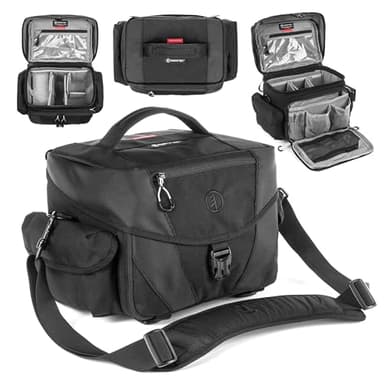 Tamrac TC-T0610 Stratus 8 Borsa Professionale, per Obbiettivi Fino a 20 cm, Nero, Adatto a DSLR, Fotocamere mirrorless, Obiettivi multipli fino a 7", Unità flash, Telefono e altri accessori