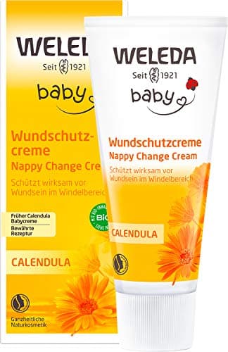Weleda Baby Crema Protettiva Calendula, per cambio pannolino, lenisce e protegge, con estratti di calendula e ossido di zinco (1x75 ml)