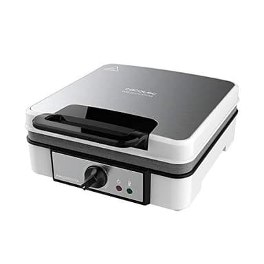 Cecotec - Waffle Maker elettrico per waffle, 4Inox 1200 W, acciaio inossidabile, 4 cialde alla volta, rivestimento antiaderente Rockstone, temperatura regolabile