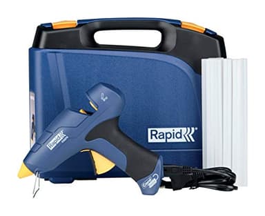 Rapid Kit Pistola Incollatrice a Caldo Senza Fili CG270 – Flusso Elevato di Colla 400g/h, per Stick di Colla da 12 mm, con 10 stick di Colla e Valigetta, per Fai da Te, Riparazioni e Fissaggi