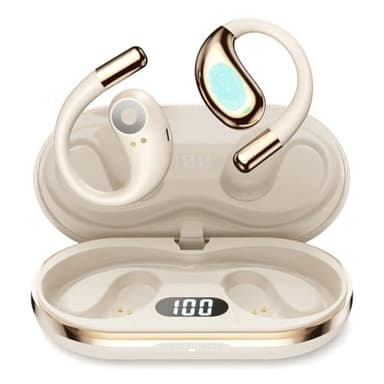 AI Cuffie Traduzione Simultanea Vocale: Open Ear Cuffie Traduttore Auricolari Bluetooth 6.0 Auricolari Traduttori Istantanei in 156 Diplomatic Lingue 6 Modalità per Telefonata Musica Viaggi Business