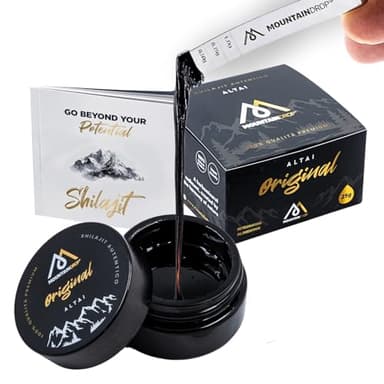Mountaindrop Mumijo Shilajit Original 65g I integratore tradizionale con acido fulvico e acido umico dei monti Altai I integratore ayurvedico raccolto a mano e testato in laboratorio