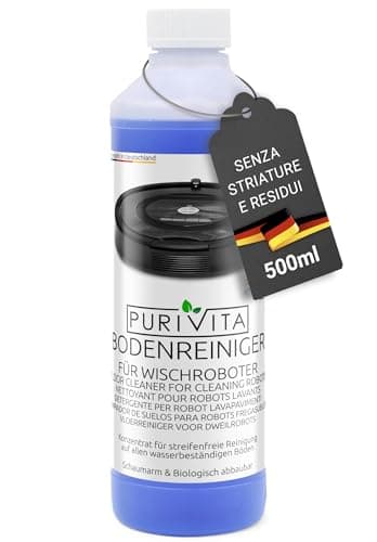 PURIVITA® Detergente per Robot Lavapavimenti [500ML] - Detersivo Lava Pavimenti Robot - Liquido Prodotto Lavapavimenti - Floor Cleaner for Roboter - Per Tutti i Tipi di Robot Spazzino e Aspirapolvere