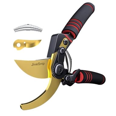 JiveSnip Forbici da Giardino in Titanio di Alta Qualità con Apertura Regolabile - Forbici da Potatura Professionali Bypass per Piante, Siepi e Fiori(Include forbici + lama)