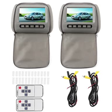 Doppio lettore DVD portatile per auto Poggiatesta per auto Lettori video 7 pollici HD LCD Touch screen digitale TV per auto Supporto per lettore MP5 USB/SD/TV Telecomando