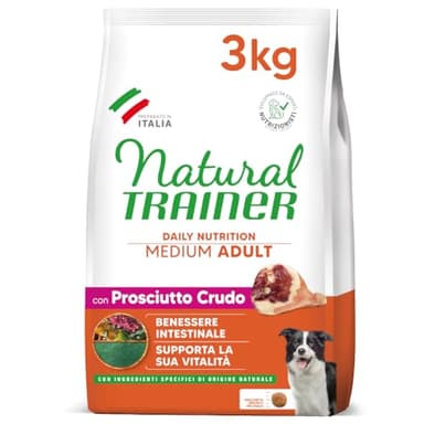 Trainer Natural Cibo per Cani Medium Adult, Prosciutto Crudo, 3 Kg