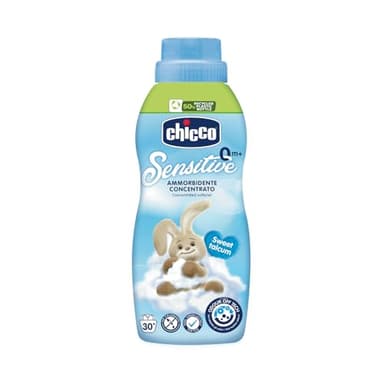 Chicco Sensitive Ammorbidente Concentrato 750ml, Ipoallergenico Cuore di Talco 0+ Mesi, Freschezza Intensa e Morbidezza Duratura, Senza Coloranti
