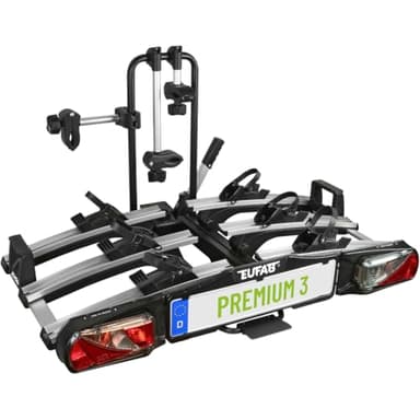 EUFAB Portabiciclette EUFAB 11522 PREMIUM 3, per gancio di rimorchio, pieghevole, per 3 biciclette