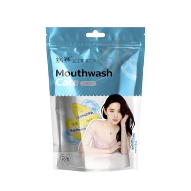Collutorio probiotico rinfrescante alla menta，da 20 compresse，per un alito fresco ovunque tu sia ideale，per l'igiene orale e il benessere quotidiano