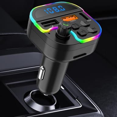 Trasmettitore FM, Trasmettitore FM Portatile Per Auto, Lettore MP3, Adattatore Radio FM Wireless Bluetooths, Lettore Musicale, Caricatore Per Auto USB, Adattatore Per Auto Bluetooths