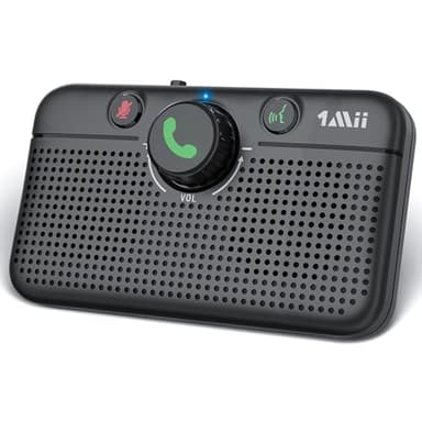 1Mii Kit Vivavoce per Auto Bluetooth 5.3 con Siri Assistente Comandi Vocali di Google Altoparlante, per Chiamate Viva Voce, GPS, Connessione Automatica, Altoparlante da 3W, Connettività Dual Link