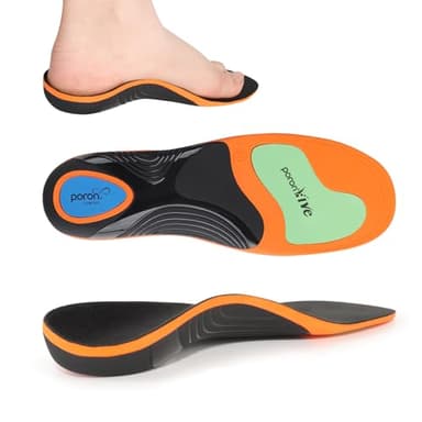 GemChve Solette Ortopediche,Plantari per Fascite Plantare,Adatto per Piedi Piatti Supporto per Arco Plantare Solette Ortopedico Scarpe Orange 43-44.5 EU