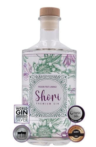 SHORI Passion Fruit e Mango Premium Gin 70 Cl Artiginale Italiano Silver World Gin Awards 2024-4 Premi Internazionali - Gin Artigianali
