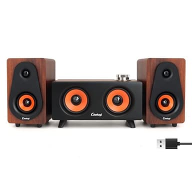 cinnkeyi 2.1 Altoparlante per computer con subwoofer, altoparlante stereo medio alto doppio, Bluetooth/USB Dual Mode altoparlante PC, controllo volume, sistema audio desktop per computer portatile/PC