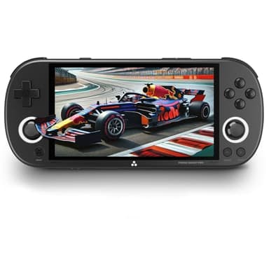 Trimui Smart Pro console portatile per giochi, console con display da 4,96 pollici preinstallata con emulatore e schede TF, console retrò con sistema Linux e processore Allwinner A133P (Nero, 256GB)