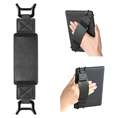 CoBak Cinturino da polso sicuro per e-reader e tablet, versatile e leggero, per tablet e-book da 6,8 – 9 pollici Kindle/Kobo/Voyaga/Lenovo/Sony, alta elasticità, nero