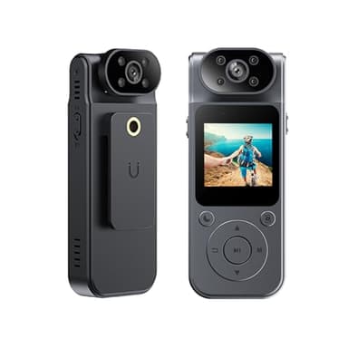 TKMARS Action Cam 1080P WiFi, 170° Grandangolare Antidistorsione + Lente Rotante 180°, Registrazione Circolare, Visione Notturna IR, Clip Magnetica/Multifunzione, Autonomia 7H, Impermeabile