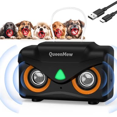 Bubbacare Antiabbaio per Cani Portata 15M, Mini Dispositivo Anti Abbaio Silenzioso, 3 modalità Ultrasuoni Antiabbaio con Doppi Altoparlanti, Ultrasuoni Antiabbaio per Cani per Il Cane del Vicino