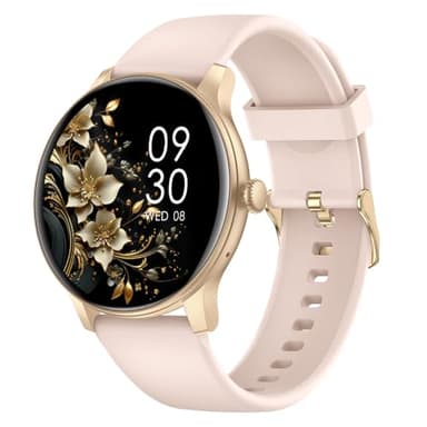 AcclaFit Smartwatch Donna Uomo, 1.38" Touch Screen Smartwatch con Effettua/Risposta Chiamate, Fitness Tracker con Pressione Sanguigna e Monitor Sonno, 120+ Sport Step Counter per Android iOS