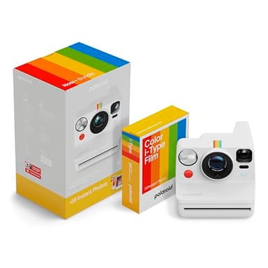 Polaroid - NOW+ Gen3 - Fotocamera istantanea Bluetooth Connected - Pacchetto fotocamera + pellicola a colori (16 foto) Bianco (6563)