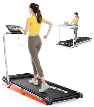 RUNIMON Tapis Roulant Elettrico Piehevole, 6 IN 1 Tapis Roulant Salvaspazio, Inclinazione 7%, 12 km/h, 2.5HP, Tapirulan con 2 Display LED, APP, Due Modalità di Controllo, Adatto per Casa e Ufficio