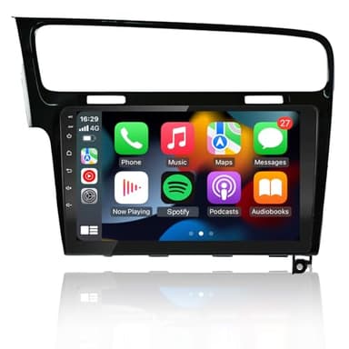 EZoneTronics Android 13 Autoradio per VW Golf 7 MK7 Golf VII 2012-2020 con Wireles Carplay Android Auto 10,1'' Touch Screen Navigazione GPS Bluetooth USB WiFi SWC FM/RDS Radio Player 2G RAM + 32G ROM
