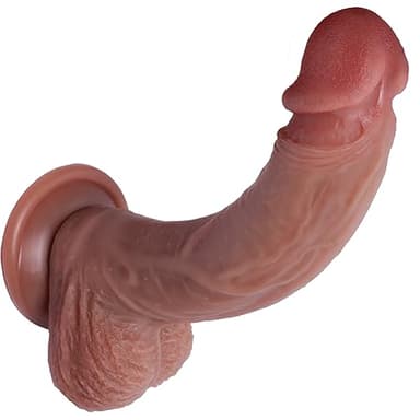 Dildo realistico che sembra pelle, stimolatore del punto G Giocattoli sessuali per adulti per donne Dildo anale in silicone morbido con ventosa per giocare senza mani, pene finto realistico
