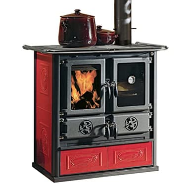 La Nordica Rosetta Libera installazione A legna Bordeaux stufa