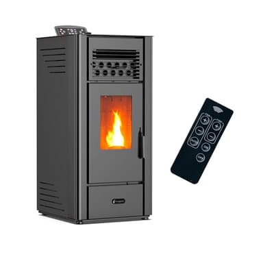 Stufa a pellet ad aria Anita 10 kW Sannover Nero
