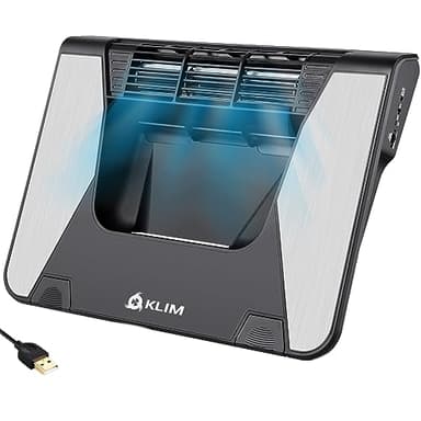 KLIM Airflow + Raffreddatore per PC portatile NUOVA + Innovativa Turbina a Flusso Incrociato + Alte Prestazioni + Alta Qualità + Garanzia di 5 anni + 10-17"