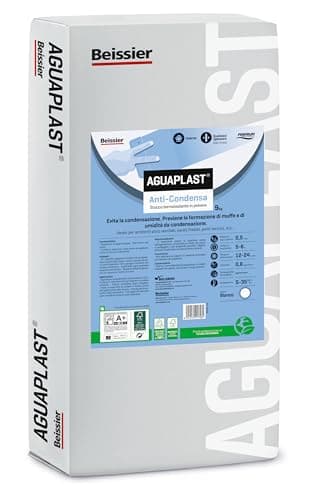 Aguaplast Anticondensa Stucco Termoisolante 9 kg – Protettivo Anti-Condensa e Anti-Muffa, Riduce Ponti Termici e Riverbero Acustico, Facile Applicazione a Spatola