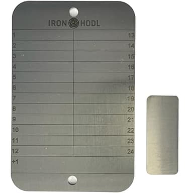 IRON HODL Portafoglio in acciaio singolo, con piastra di prova, 24 + 1 Recovery Seed Phrase Metallplatte Cold Wallet Crypto Wallet Hardware Wallet Crypto Steel Wallet Crypto Wallet Bitcoin