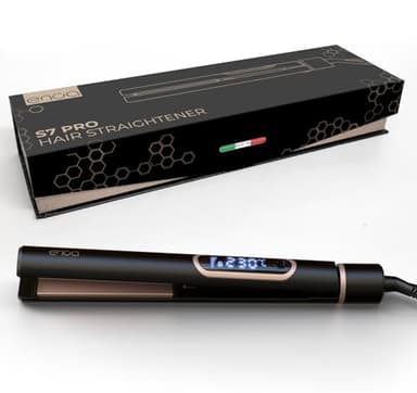 ENOA S7 Piastra per Capelli Professionale – Ionica, Rivestimento in Ceramica e Tormalina, 5 Temperature (150-230°C), Riscaldamento Rapido, Funzione Memoria, Capelli Morbidi e Lucenti