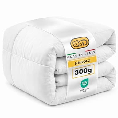 Dream Piumone Singolo Invernale 150x200cm in Microfibra 300g Anallergica - Trapunta Letto Singolo Tessuto Mano Pesca - Piumino Privo di Sostanze Nocive certificato OEKO-TEX - Made in Italy