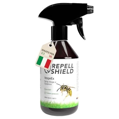 RepellShield Spray Dissuasore Vespe e Calabroni ad Azione Rapida - Anti Api e Vespe da Esterno e Interno - Senza Insetticida - Sicuro su Balconi, Giardini, Tapparelle, Alternativa a Vespicida Spray