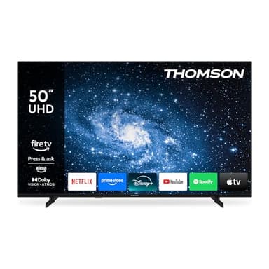 Thomson 50 Pollici (126 cm) 4K UHD LED Smart TV con Fire TV, Controllo vocale Alexa, AirPlay, Wi-Fi, Triplo sintonizzatore(cavo/satellite/antenna), Bluetooth 5.0, HDMI, USB, AV IN, CI+, 50UF4S35