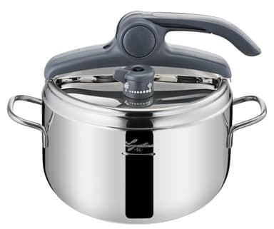 Lagostina Irradial Control Pentola A Pressione 5 L In Acciaio Inox 18/10 Ã˜ 22 Cm, Pentola Induzione E Gas, Coperchio Con Apertura Facilitata, Fondo Irradial Plus Triplo Strato