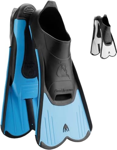 Cressi Light Fins, Pinne Corte Leggere e Potenti per Nuoto/Snorkeling Adulti e Bambini Unisex, Blu/Nero, 45/46 EU