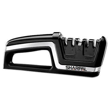 SHARPAL 104N 5-in-1 Affilacoltelli da Cucina e Affila Forbici, Strumento per Affilare Coltelli Dritti e Seghettati, Riparazione e Affilatura di Coltelli Euro/americani e Asiatici