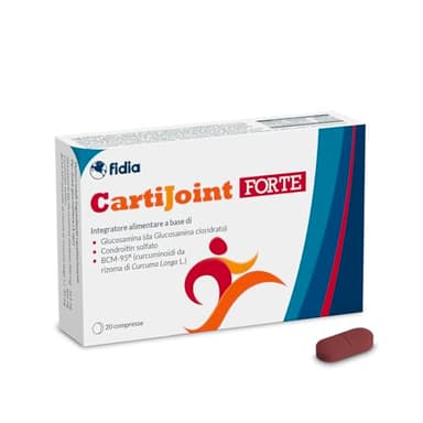 Fidia Farmaceutici CartiJoint FORTE - 20 Compresse, Integratore Alimentare per il Benessere delle Articolazioni, Senza Glutine e Lattosio